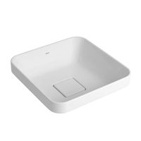 Cuba Banheiro Sobrepor Deca Slim Quadrada 30cm Branca