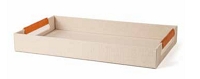 Bandeja em MDF Mart Revestido de Linho Grande Off White