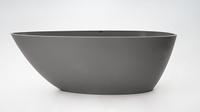 Banheira Angra Duraquartz Cinza Urbano com Válvula Click Cromado - Sabbia