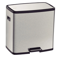 Lixeira Octos Inox Com 2 Baldes Removíveis E Pedal 15l