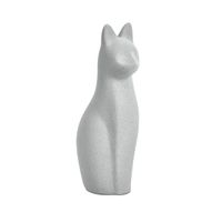Escultura Cerâmica Gato Cinza - Mart