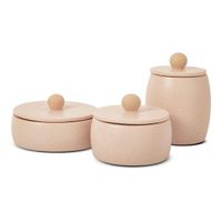 Pote Decorativo Pequeno de Cerâmica Bege - Mart