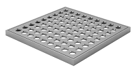 GRELHA QUADRADA CROMADO 15CM 1919 CR