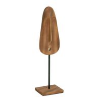 Escultura Polirresina Face Marrom - Mart