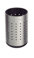 Lixeira Sardenha Em Aço Inox Com Acabamento Scotch Brite E Base Em Polipropileno 10l