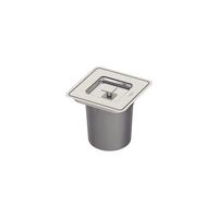 Lixeira De Embutir Clean Square Inox Com Balde Plástico 5l