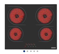 Cooktop Elétrico Tramontina New Square Touch 4 Áreas de Aquecimento 60cm