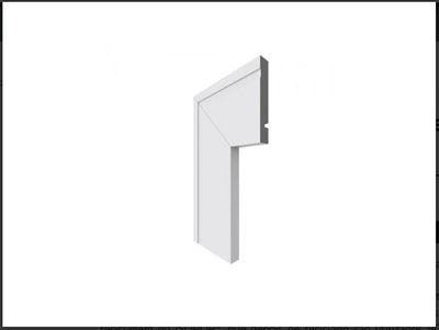 ALIZARES 457 / GUARNICAO BRANCO 2,40M, 10CM FRISADO, SANTA LUZIA