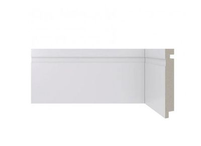 RODAPE 457 BRANCO 2,40M, 10CM FRISADO, POLIESTIRENO, SANTA LUZIA