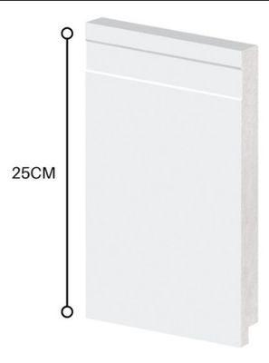 RODAPÉ POLIESTIRENO 2,40M - 51025 BRANCO, FRISADO, ARQUITECH