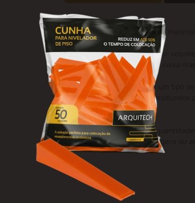 CUNHA PARA NIVELADOR DE PISO LARANJA (50PC) ARQUITECH