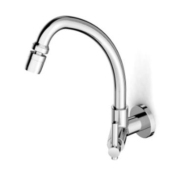 TORNEIRA DE COZINHA DE PAREDE BICA MÓVEL COM AREJADOR ARTICULADO LIFE PLUS, CELITE
