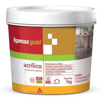REJUNTE ACRÍLICO BRANCO BALDE 1 KG, SIKA REJUNTE ACRÍLICO BRANCO BALDE 1 KG, SIKA