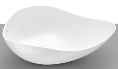 CUBA DE APOIO OVAL 540X375 RUY OHTAKE, BRANCO MATTE, ROCA