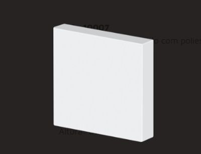 ROSETA PARA ALIZAR DE PORTA 70MM X 70MM - 10007 BRANCO, LISO, ARQUITECH