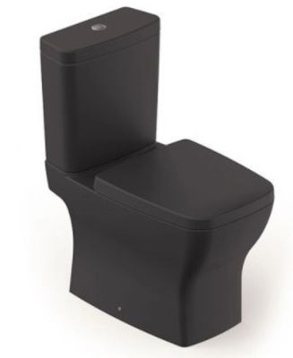 KIT BACIA COM CAIXA, ASSENTO TERMOFIXO SOFT CLOSE E COMPLEMENTOS DE INSTALAÇÃO BOSS NOIR, INCEPA