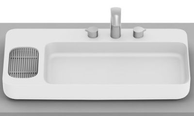 CUBA DE APOIO 800X420 VÁLVULA 7/8 INFINITY BRANCO, ROCA