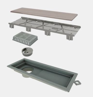 RALO LINEAR TINY PVC 25CM ACAB. INOX OCULTO, ELLEVE