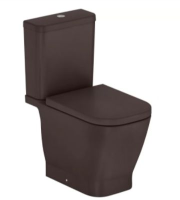 KIT BACIA COM CAIXA, ASSENTO TERMOFIXO COM QUEDA AMORTECIDA E COMPLEMENTOS DE INSTALAÇÃO GAP CAFÉ, ROCA