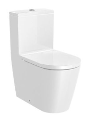 BACIA PARA CAIXA SAÍDA DUAL RIMLESS, BRANCO, ROCA