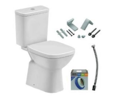 BACIA, CAIXA, ASS, DEBBA CLASSIC BRANCO E ITENS DE MONTAGEM, ROCA