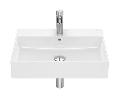 LAVATÓRIO SUSPENSO/APOIO 600X490 INSPIRA SQUARE, BRANCO, ROCA