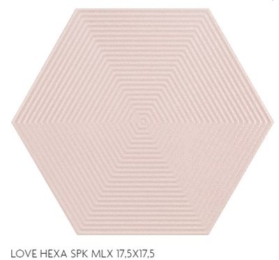 PORCELANATO LOVE HEXA SPK MLX 17,4x17,4, NÃO RETIFICADO, MATTE, LUX, PORTINARI