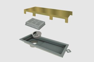 RALO LINEAR TINY PVC 25CM ACAB INOX GOLD, ELLEVE