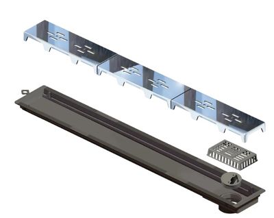 RALO LINEAR PVC SECO 75CM, ACABAMENTO ABS CROMADO VAZADO, NOVII