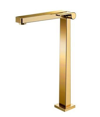TORNEIRA LAVATÓRIO BICA ALTA STILLO, OURO, POLIDO, DOCOL