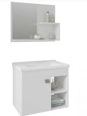 ARMÁRIO LOTUS 55CM C/ESPELHO, BRANCO, MGM