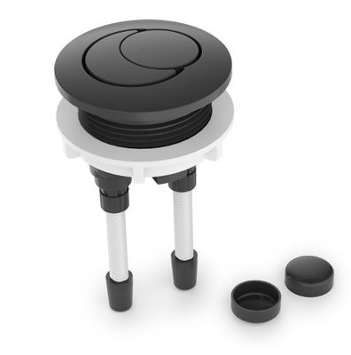 BOTAO DE ACIONAMENTO 3/6 LITROS  COM CAPA FIXA CN PRETO MATTE CELITE