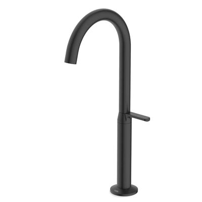 TORNEIRA PARA  LAVATÓRIO DE  MESA BICA ALTA LINHA  DESIGN PRETO MATE CELITE