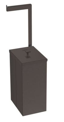 LIXEIRA TRAMONTINA INOX LUZ SLIM BLACK MATTE COM SUPORTE PARA PAPEL 5,5 LITROS