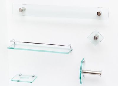 KIT LUXO RETANGULAR DE VIDRO INCOLOR VILDREX