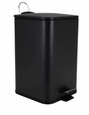 LIXEIRA QUADRADA COM PEDAL GRAFITE 12L