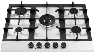 COOKTOP ZURIQUE AÇO INOX 70 CM GÁS 5 BOCAS