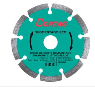 DISCO DE CORTE DIAMANTADO SEGMENTADO ECO CORTAG