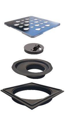 GRELHA QUADRADA 100MM POLIDA COM ACESSORIOS, NOVII