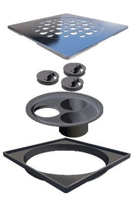 GRELHA QUADRADA 150MM POLIDA COM ACESSORIOS, NOVII