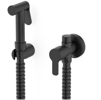 DUCHA HIGIENICA C/DERIV DESIGN PRETO MATTE CELITE