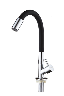 TORNEIRA BANCADA BAIXA METAL CROMADA FLEXIVEL PRETA CIVITT