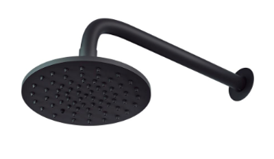 CHUVEIRO REDONDO PRETO FOSCO LUXO 6