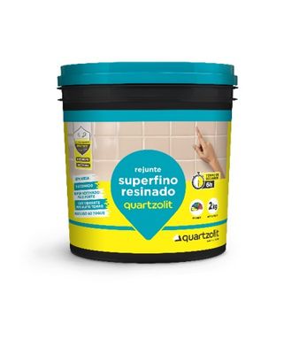 REJUNTE SUPER RESINADO CINZA PLATINA 2KG, QUARTZOLIT