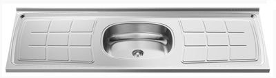 PIA INOX 1,50 AÇO 430 CUBA N4-110 C/ESC, GHELPLUS