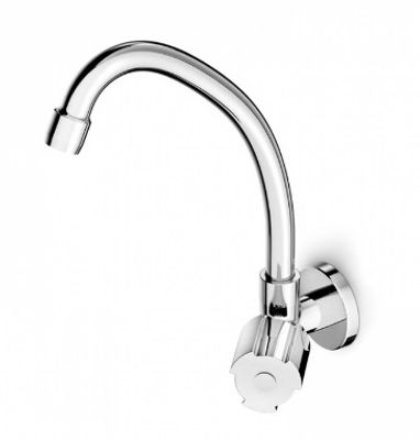 TORNEIRA DE COZINHA DE PAREDE BICA MÓVEL COM AREJADOR ARTICULADO SMART, CELITE
