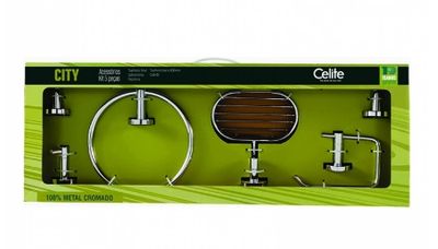KIT ACESSÓRIOS 5 PEÇAS CITY, CELITE