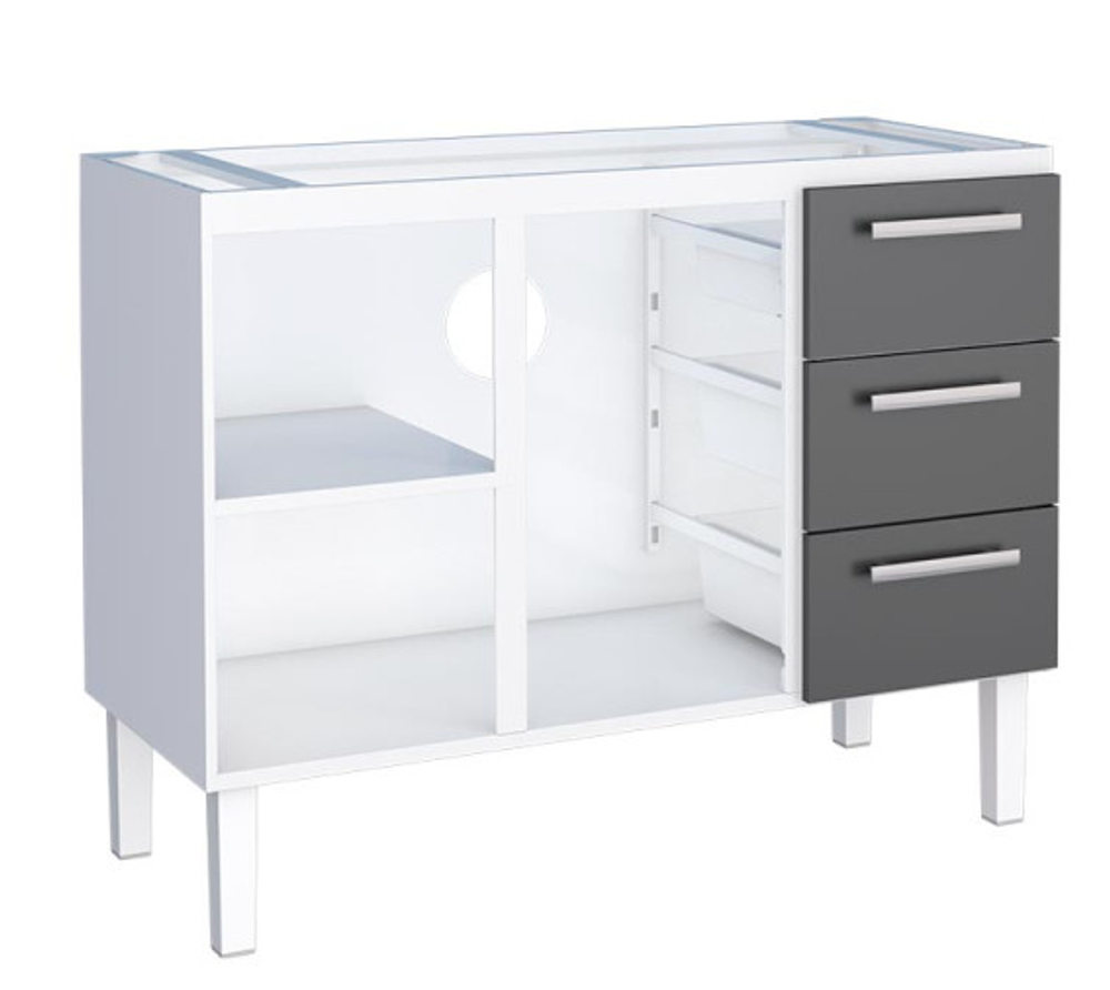 Gabinete de Aço Cozimax Vênus 1.20 metros Preto