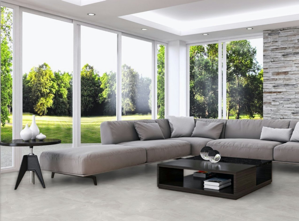 Porcelanato 82x82 Abruzzo Gray Lux Plus Polido P70434 - Castelli
