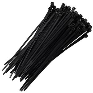 Abraçadeira de Nylon 140 mm x 3,6 mm Preta com 100 Unidades